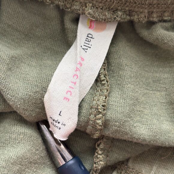 Daily Practice Anthropologie Slouchy Jogger Pants Pull-on Harem Green Large H216 - Picture 8 of 11